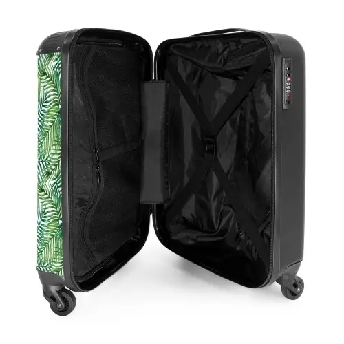 Palm bladeren patroon kleurrijk NBS - Handbagage koffer - Kinderen Unisex middel -binnenkant
