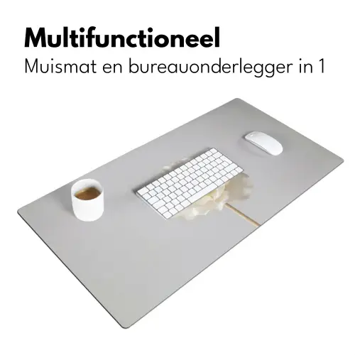 Bloem - Minimalistisch -Wit Muismat XXL klein -sfeer4