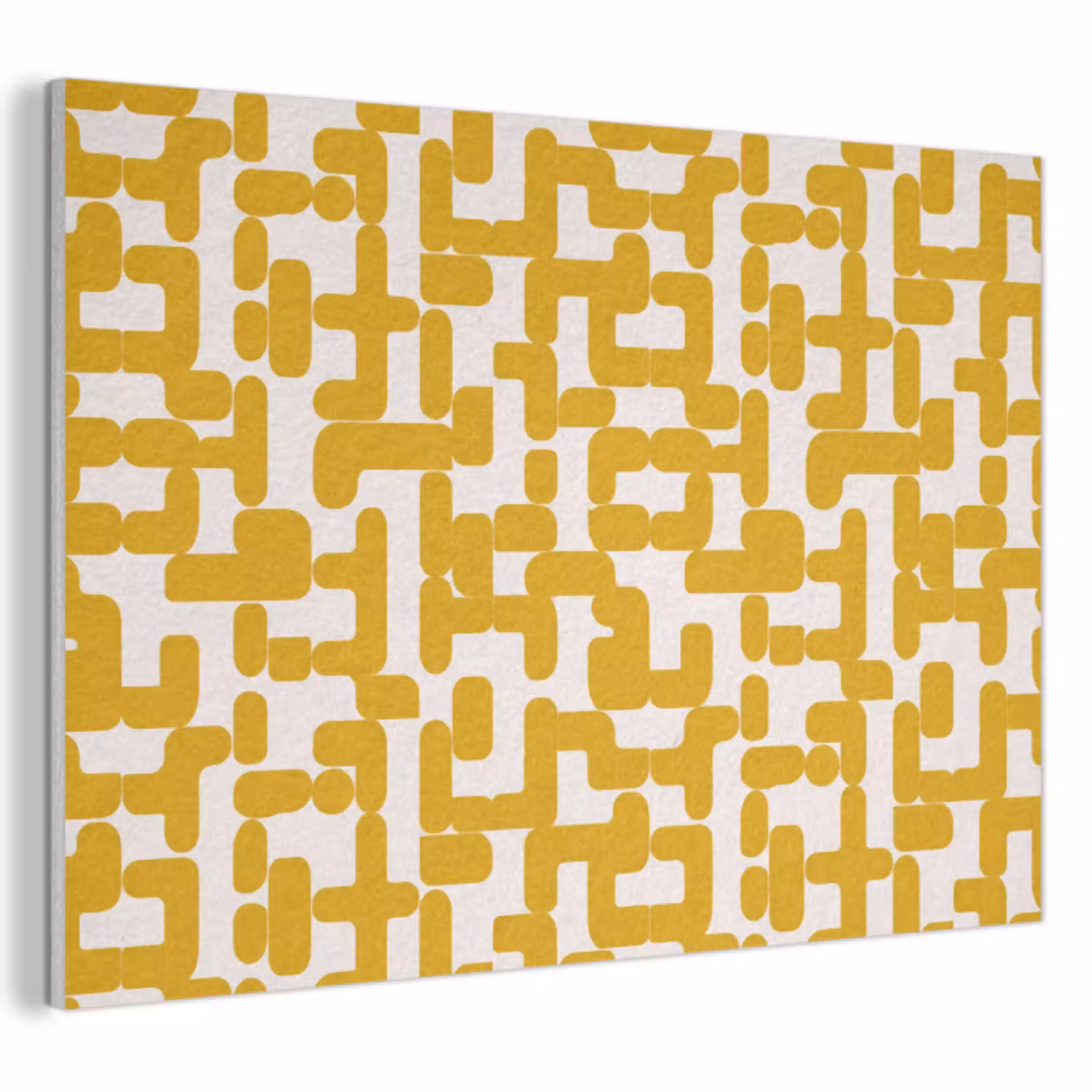 Geel - Beige - Patroon PET vilt klein 837 -3d