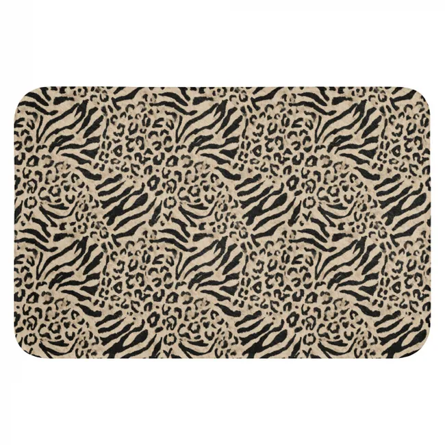 WC Mat - Giraf - Zebra - Motief - Bruin