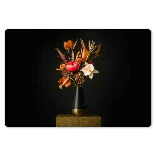 Boeket - Oranje - Gouden - vaas Placemat vinyl groot -zzsfeer1_Kitchenyeah-website