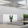 Kreeft - Glossier - Groen - Wit keuken achterwand spatscherm klein -3d_schuin