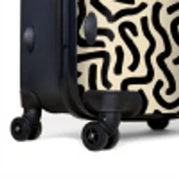 Abstract - Lijnen - Zwart NBS - Large koffer - Volwassenen Unisex groot -product2