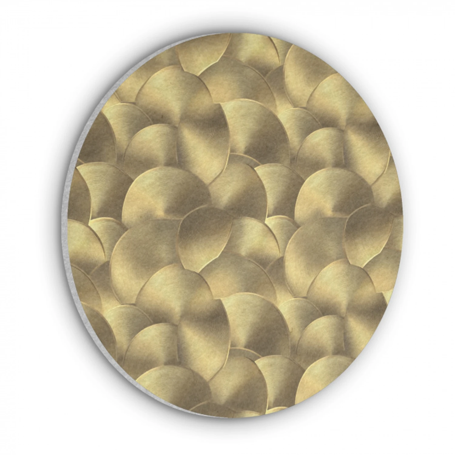Modern - Cirkel - Goud Akoestische PET Vilt - Rond klein 838 -3d