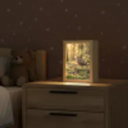 Houtsnip - Bos - Bladeren - Herfst - Gecamoufleerd Light Box met kabel (Kinderlampje) klein -sfeer1_kind