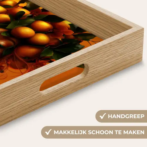 Vrouw - Citroenen - Bloesem - Geel Dienblad Rechthoek middel -USP_HandgreepNL
