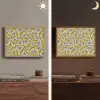 Groen - Retro - Hartjes - Patroon Light Box met batterij (Wandlamp) middel 907 -sfeer3