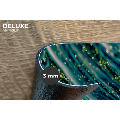Marmerlook - Luxe - Goud - Turquoise - Glitter Placemat vinyl groot -closeup