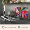 Vormen - Bochten - Kleurrijk - Abstract keuken achterwand spatscherm klein -usp_NL