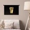 Friet - Goud - Chrome - Eten Wandkleed katoen klein -sfeer4