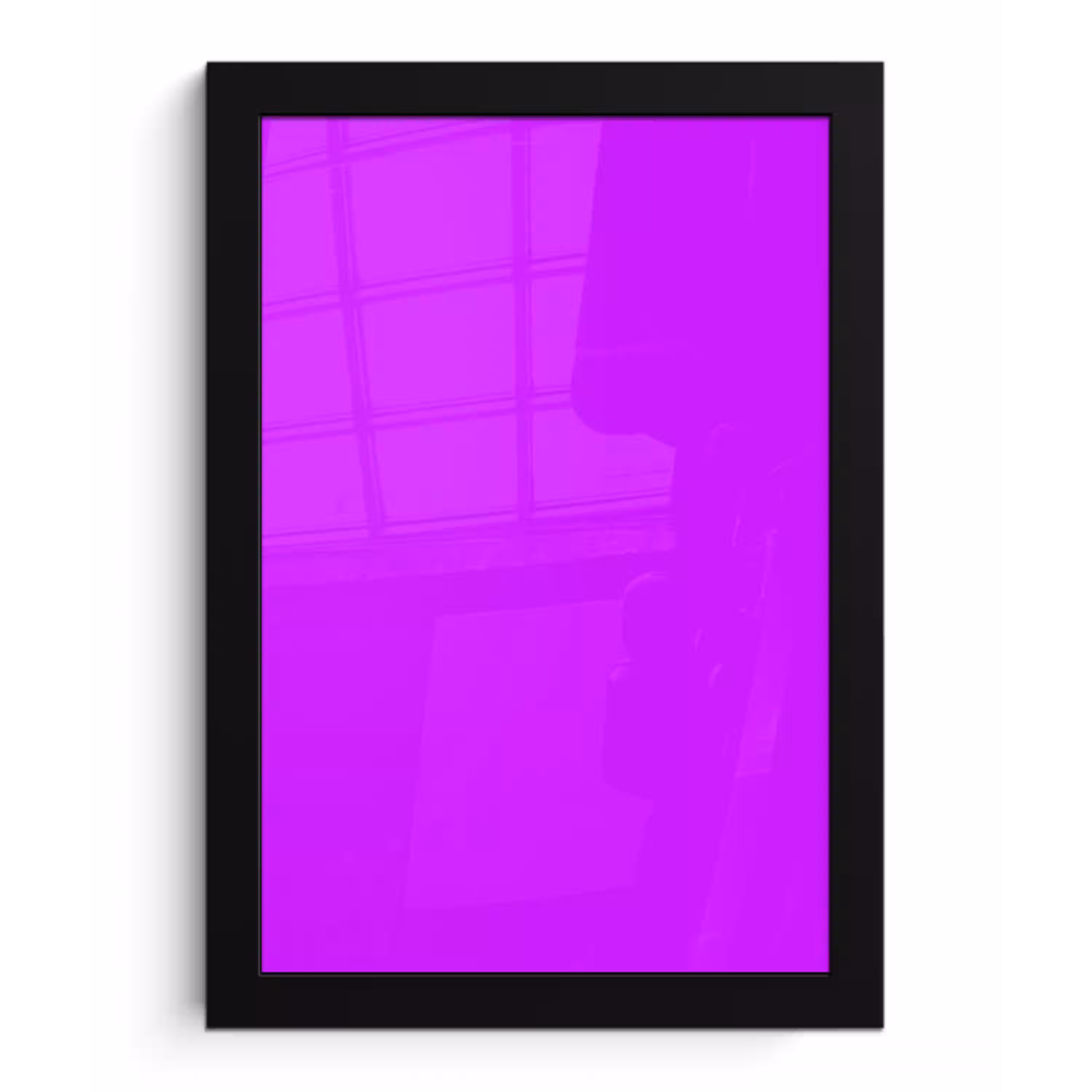 Neon - Orchid - Paars fotolijst zwart zonder passe partout klein 224 -3d
