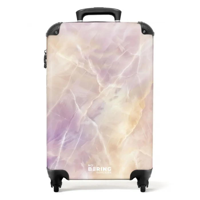 Marmer - Etherische Marmerwervelingen in Pastel NBS - Handbagage koffer - Kinderen Unisex middel -productfoto_recht