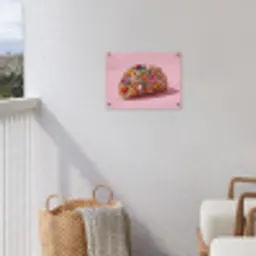 Taco - Kleurrijk - Edelstenen - Goud tuinposter los doek klein -sfeer8