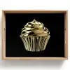 Cupcake - Eten - Goud - Zwart Dienblad Rechthoek middel -z3d_shopping