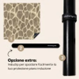 Giraf - Patroon - Beige - Bruin Inductie beschermer vinyl 3mm middel 274 -zzzzzzz-induclip_IT