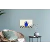 Vaas - Blauw - Geblokt - Modern Muursticker klein -plant