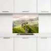 Landschap - Heuvels - Groen keuken achterwand 2 middel -3d