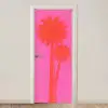 Palmbomen - Modern - Roze deurposter klein -3d_beige