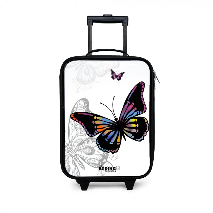 Petal papillon Kinderkoffer - Zwart klein -3d
