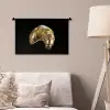 Croissant - Brood - Goud - Zwart Wandkleed katoen klein -sfeer4