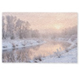 Rivier - Winter - Landschap - Sneeuw - Zonsopgang Deurmat klein -zkaufland3d