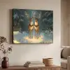 Dennensprookje - Rendier - Nacht Textielframe zwart klein -sfeer3