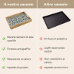 Tegel - Patroon - Blauw - Beige Dienblad Rechthoek middel 911 -USP_VergelijkingIT