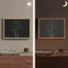 Takken - Blaadjes - Zwart Light Box met batterij (Wandlamp) middel -sfeer3