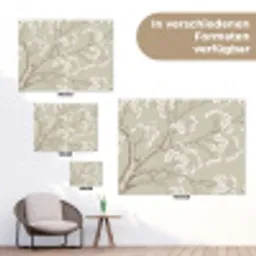 Sereen - Bloesem - Wit tuinposter los doek klein -Xsfeer9_DE