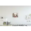 Kolibrie - Vogels - Bloemen - Natuur textielposter latten blank klein -kinderkamer