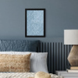 Organisch - Patroon - Blauw fotolijst zwart zonder passe partout klein 224 -sfeer3