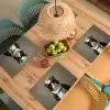 Kat - Kokskleding - Zwart - Wit Placemat vinyl groot -zzsfeer5_Kitchenyeah-website