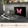 Vlinder - roze - Elegant keuken achterwand spatscherm klein -usp_FR