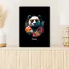 Panda als tropische straatkunst canvas 2cm klein -sfeer5