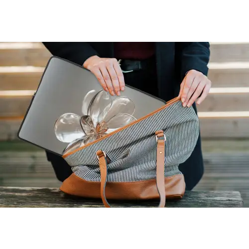 Bloem - Glazen - Doorzichtig laptophoes neopreen klein -tas