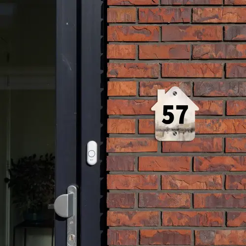 Geschilderd - Traditioneel Naambord Huisje klein -sfeer2