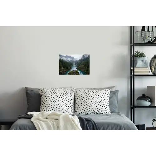 Waterval - Bomen - Bergen Muursticker klein -slaapkamer