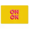 Oh ok - 3D - Geel - Roze Placemat vinyl groot -zzsfeer1_Kitchenyeah-website