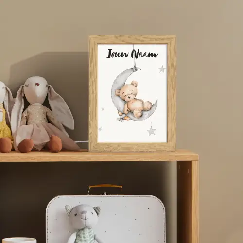 Beer - Maan - Sterren - Kinderen Light Box met kabel (Kinderlampje) klein -sfeer2_kind