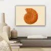 Schelp - Oranje - Ribbels canvas 2cm klein -sfeer6