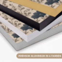 Motief - Bloemen - Zwart - Beige Textielframe zwart klein 947 -USP_kleurenDE