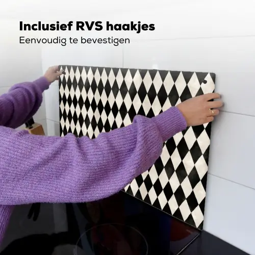 Klassiek - Patroon - Zwart Inductie beschemer met haakjes klein 777 -ky-ophangen-nl