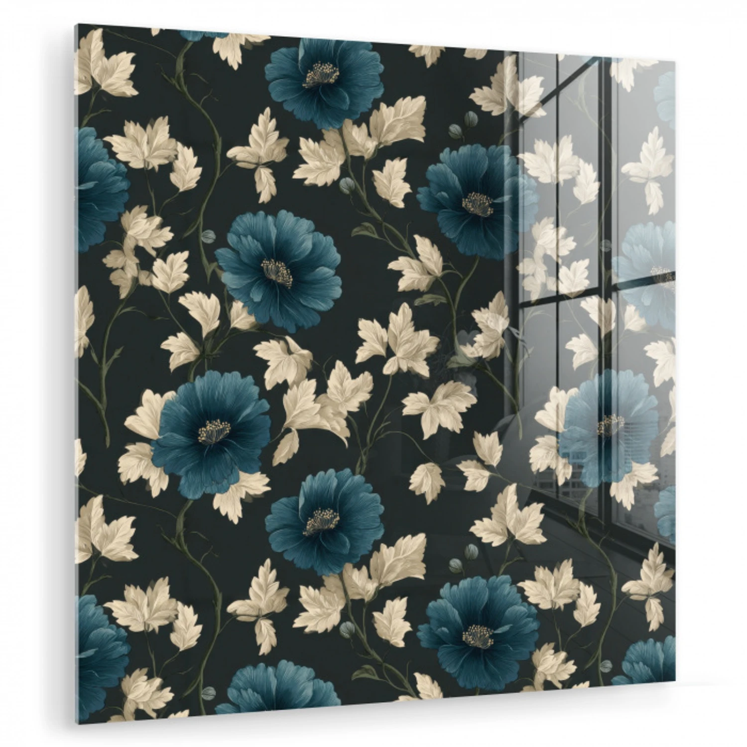 Botanisch - Bloemen - Blauw plexiglas 5mm klein 11 -zzzproduct_nieuw