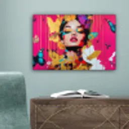 Vrouw - Abstract - Kleurrijk canvas 2cm klein -sfeer4