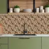 Warm - Bloemen - Groen - Rood keuken achterwand 2 middel 871 -sfeer3