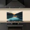 Bossen - Meer - Kano - Oranje keuken achterwand spatscherm klein -sfeer1