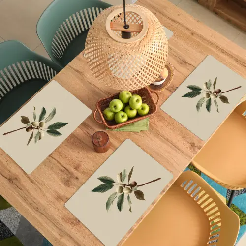 Tak - Groene Bladeren - Vruchten Placemat vinyl groot -zzsfeer5_Kitchenyeah-website