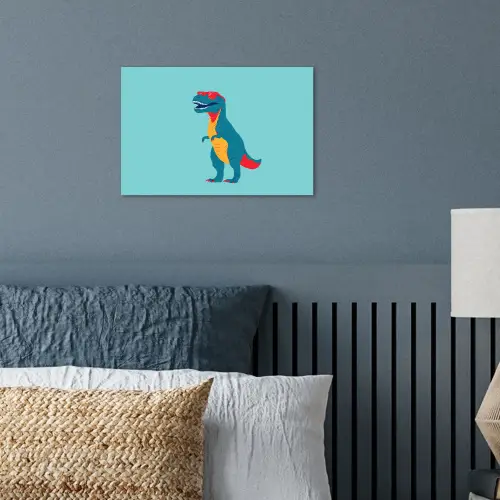 Dinosaurus - Blauw - Zonnebril poster papier klein -sfeer2