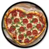 Pizza - Hart - Pepperoni - Tomaat Fotolijst rond zonder passe partout klein -3d
