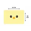 Kuiken - Vrolijk - Geel - Minimalistisch Placemat vinyl groot -specs